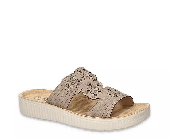 Easy Street Taj Women's Comfort Platform Slide Sandals, Size: 10 Wide, White Product Image