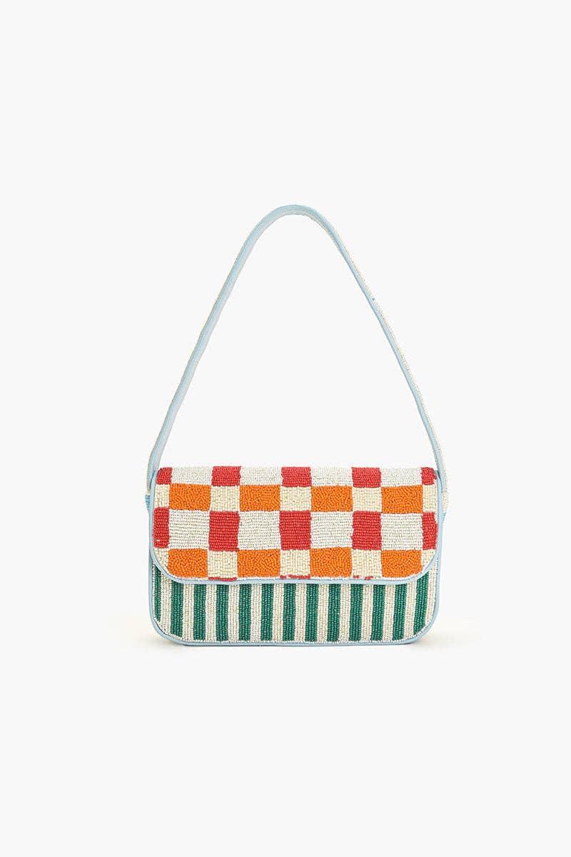 America & Beyond Sunset Check Shoulder Bag Product Image