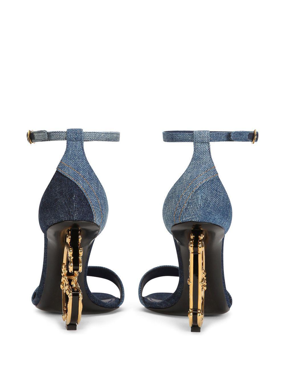 105mm DG heel patchwork sandals Product Image