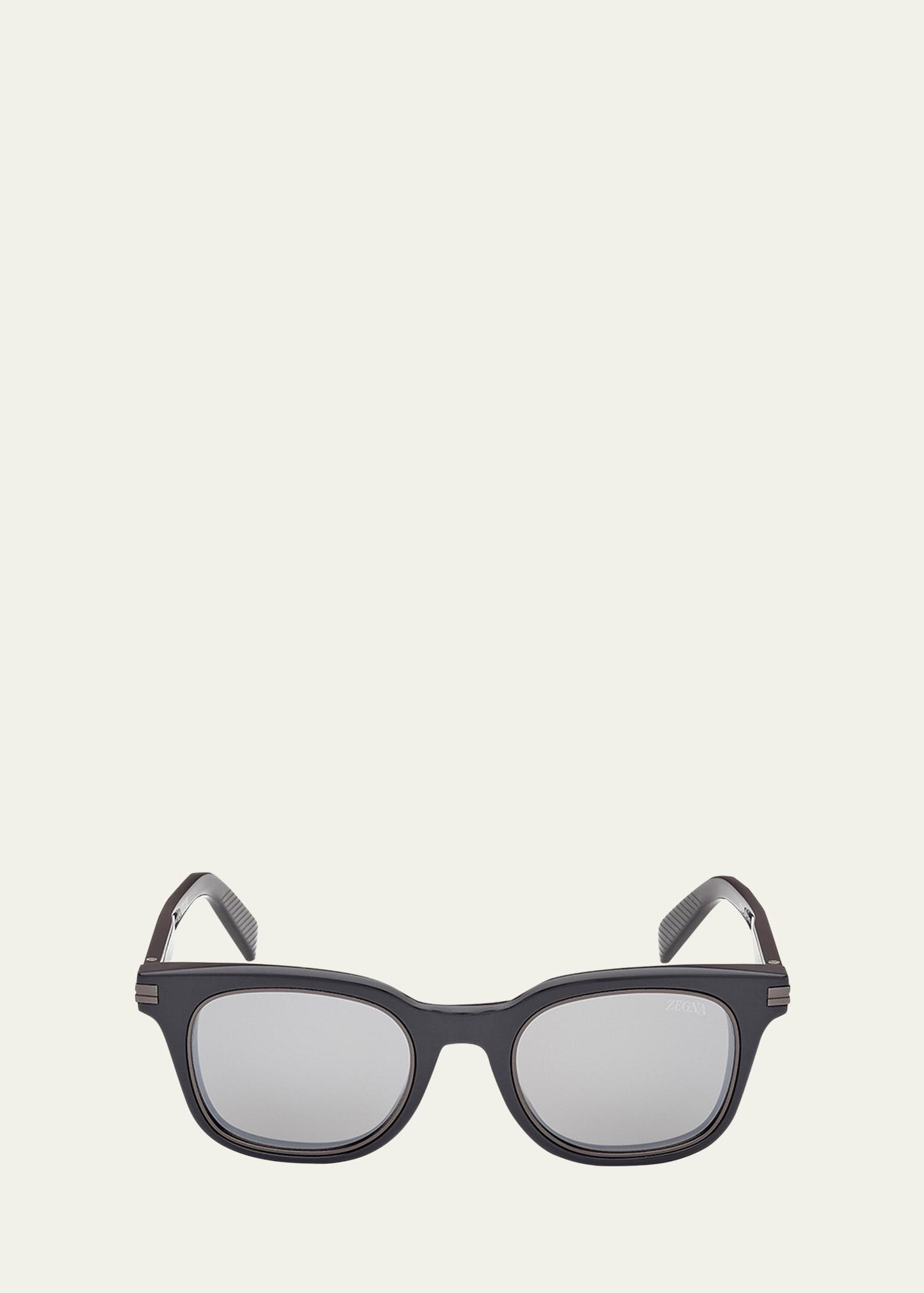Mens Acetate Rectangle Sunglasses Product Image