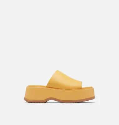 Sorel Womens Dayspring Leather Platform Slide Sandals Product Image