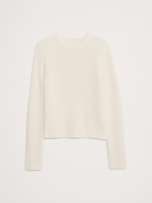Cotton-Wool Ribbed Sweater Product Image