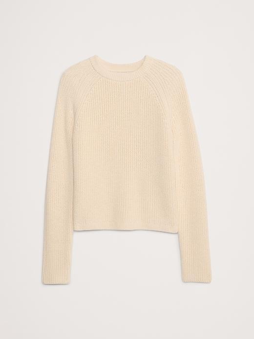 Cotton-Wool Ribbed Sweater Product Image