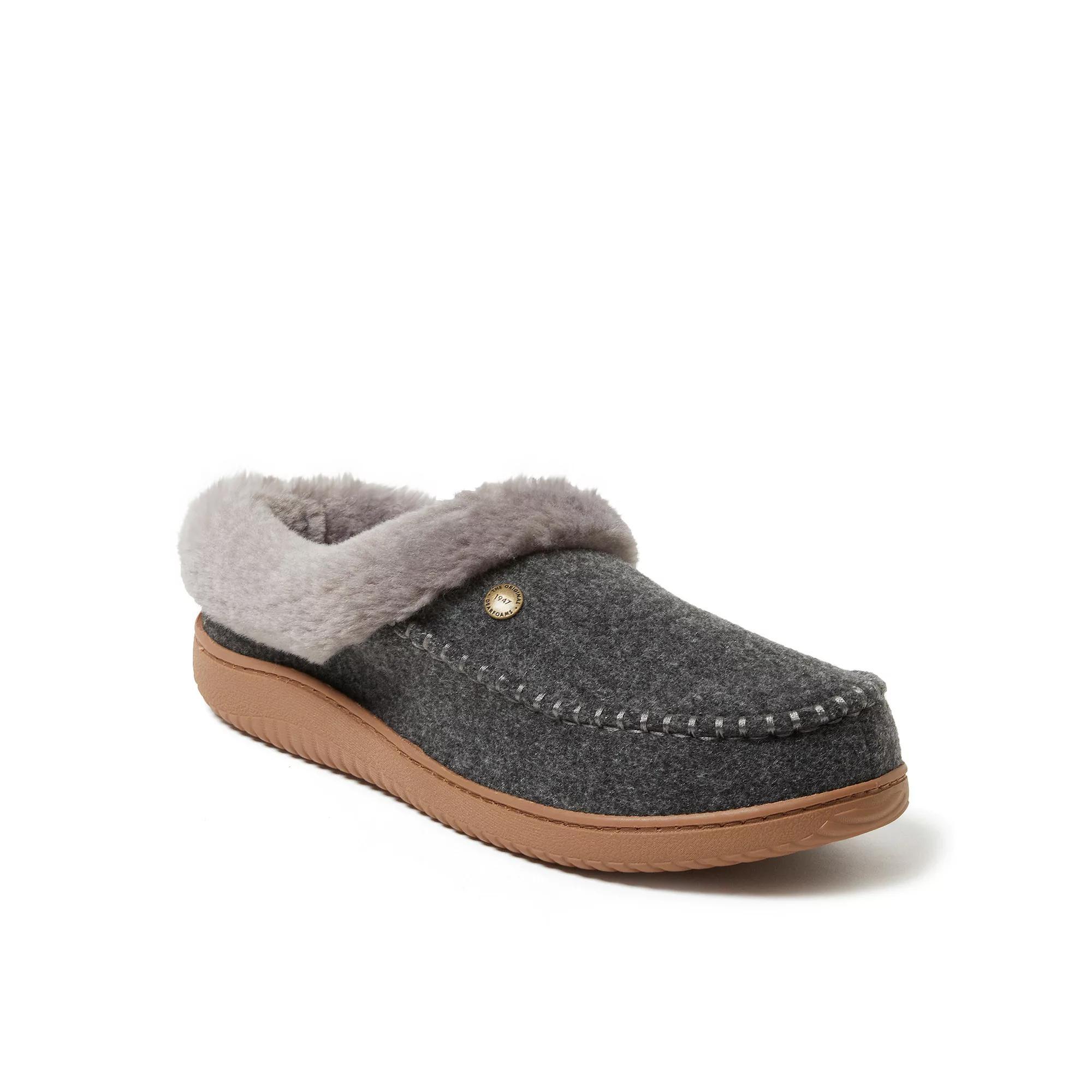 Dearfoams Baro Mens Clog Slippers Dark Grey Gray Product Image