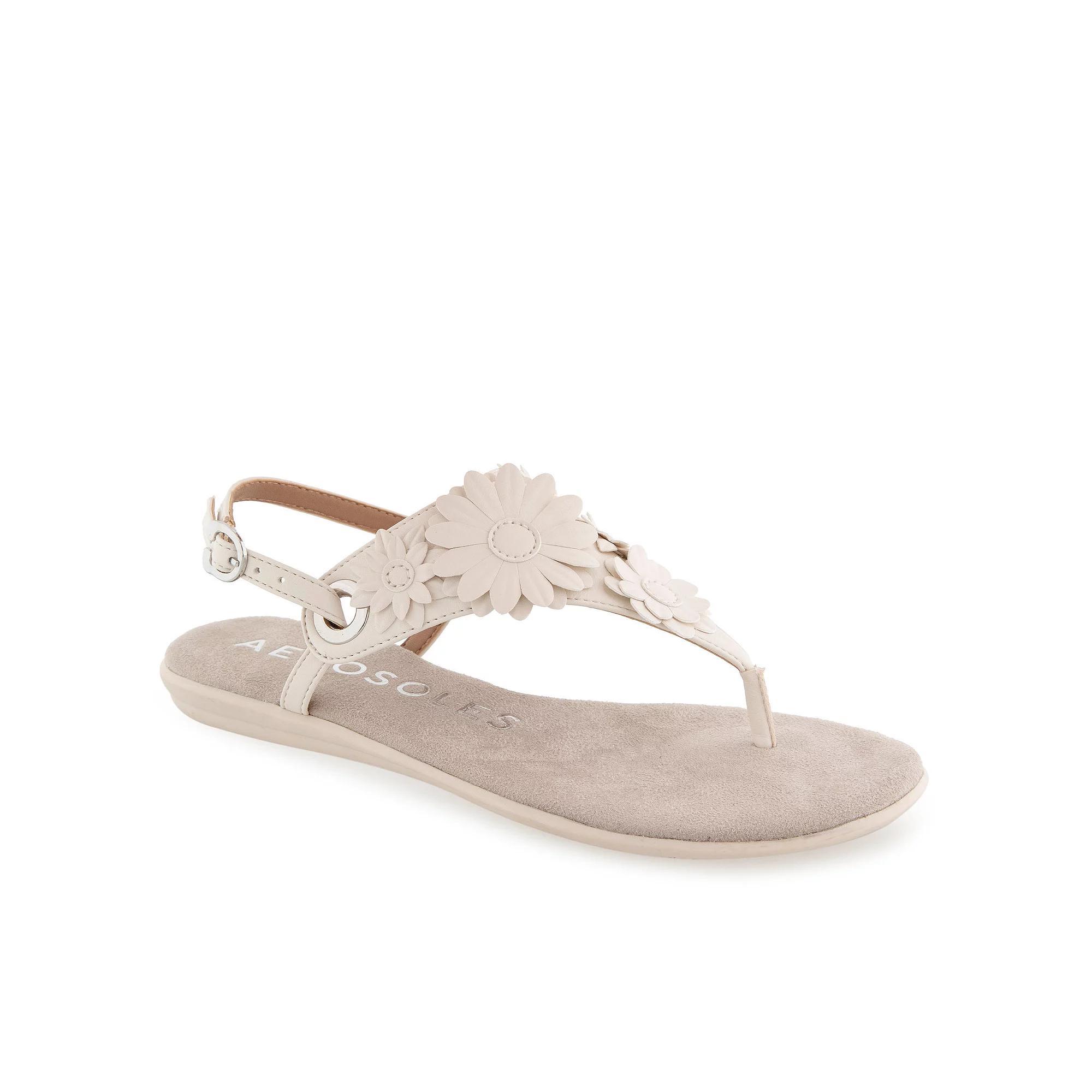 Aerosoles Connie Women's Slingback Thong Sandals, Size: 7.5 Medium, Bright White Product Image