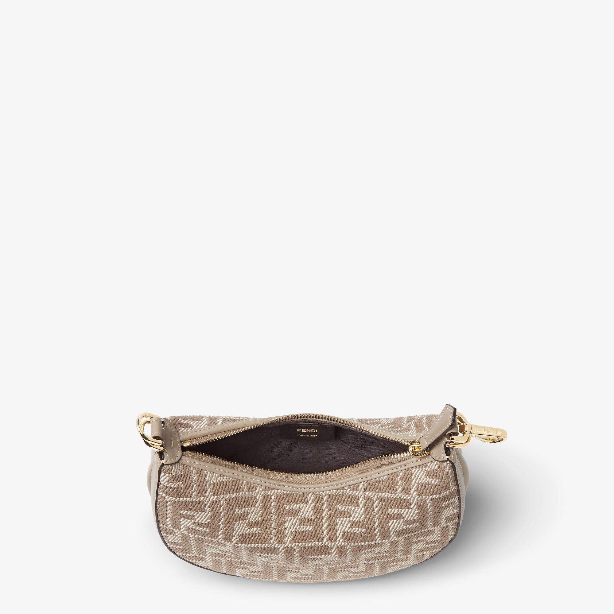 Fendigraphy MiniDove gray denim-effect FF jacquard mini-bag Product Image