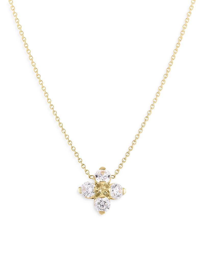 Womens Love In Verona 18K Yellow Gold & Diamond Flower Pendant Necklace Product Image