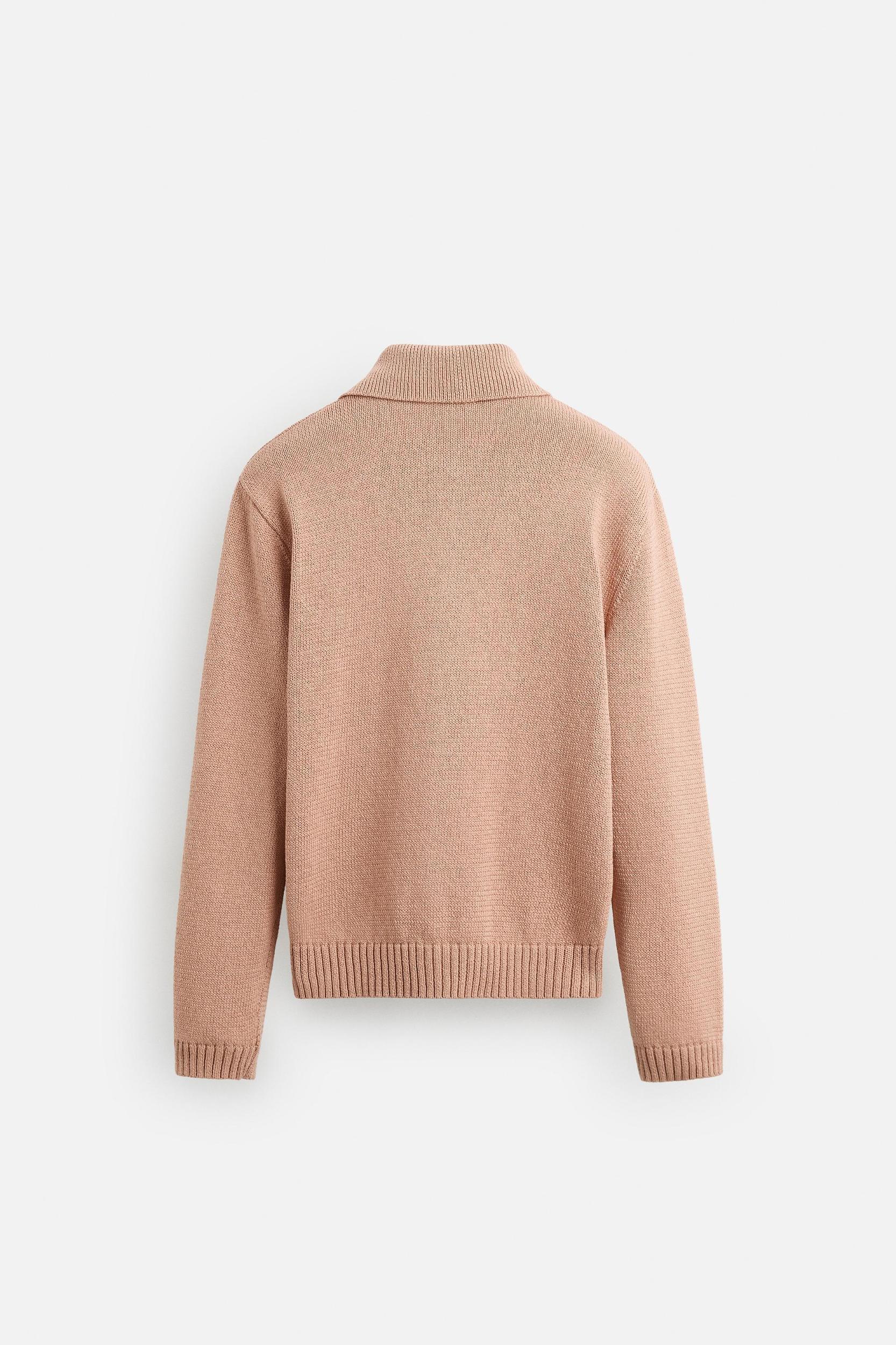 TEXTURED COTTON BLEND CARDIGAN Product Image