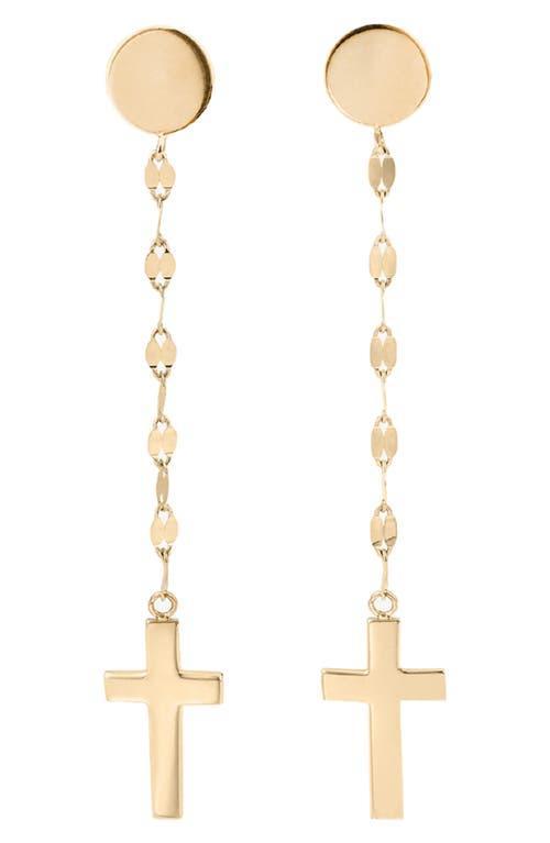Womens Blake 14K Yellow Gold Cross Earrings Product Image