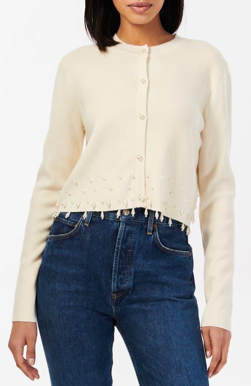 Perdita Faux-Pearl Embellished Wool Cardigan Product Image