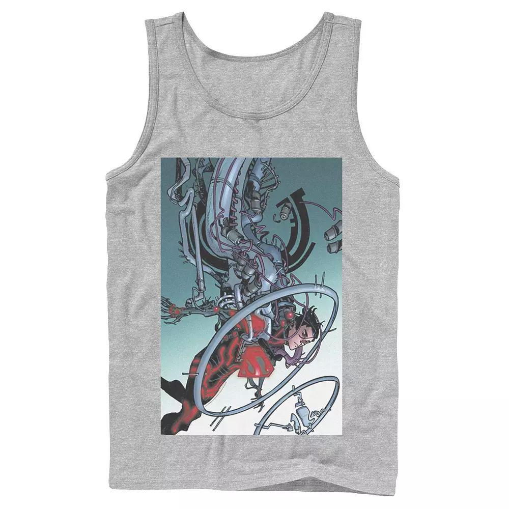 Men's DC Comics Superman Mechanics Comic Poster Tank Top, Size: XL, Black Product Image