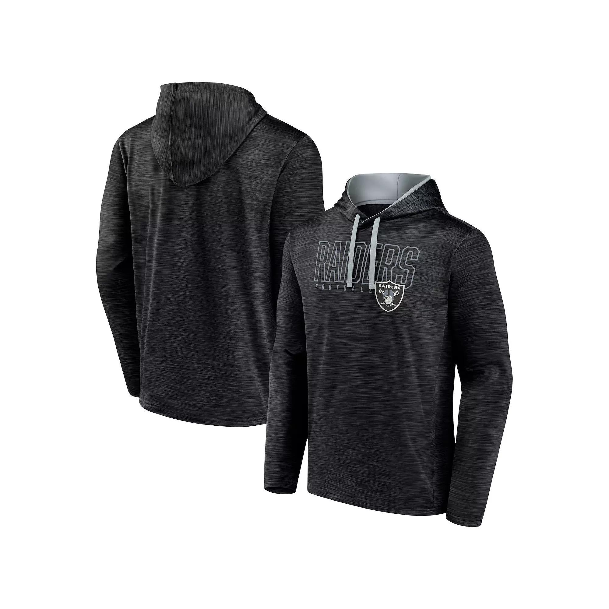 Men's Fanatics Branded Heather Black Las Vegas Raiders Hook and Ladder Pullover Hoodie, Size: Small, Lvr Charco Product Image