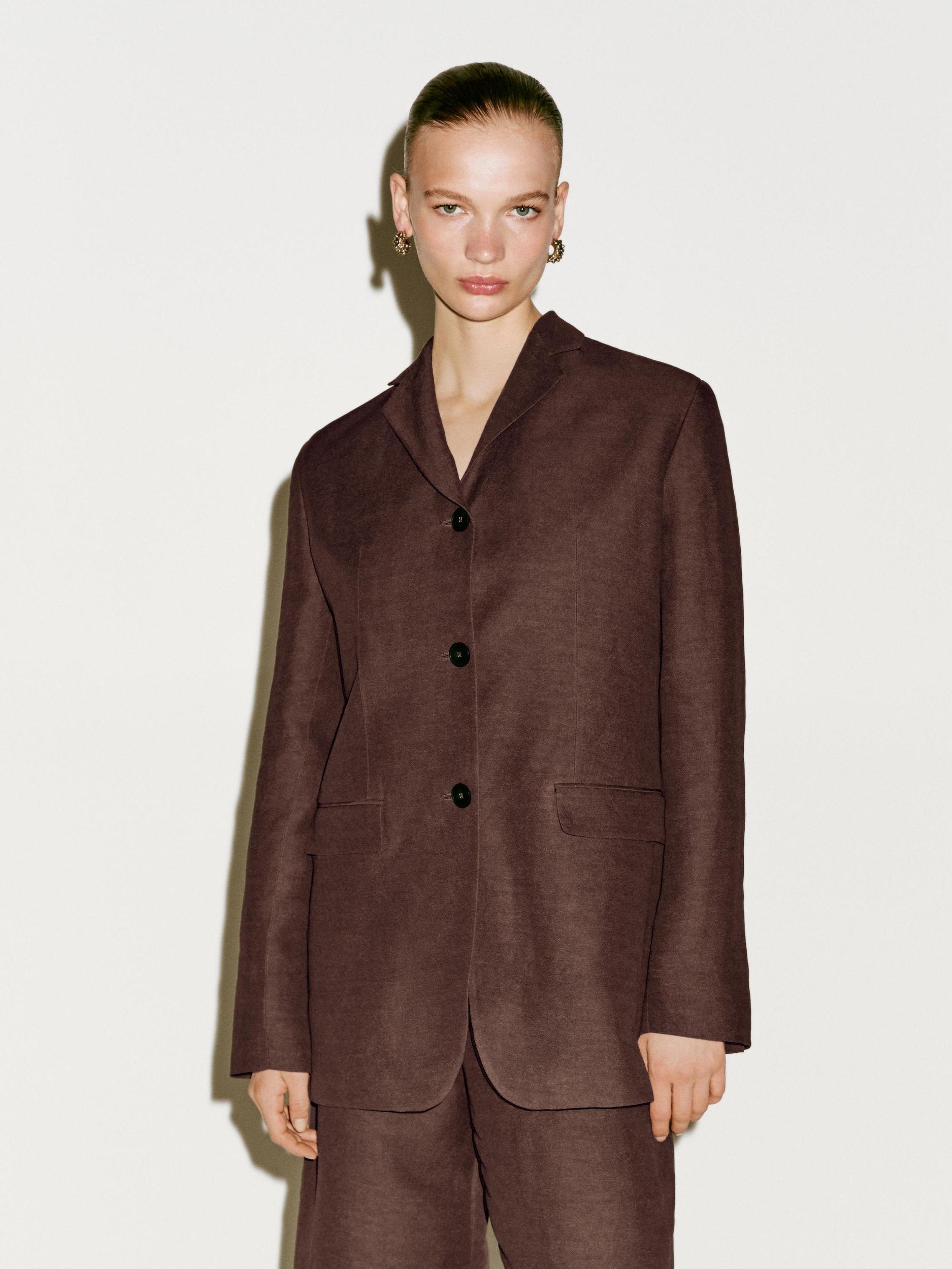 Linen blend suit blazer - Limited Edition Product Image