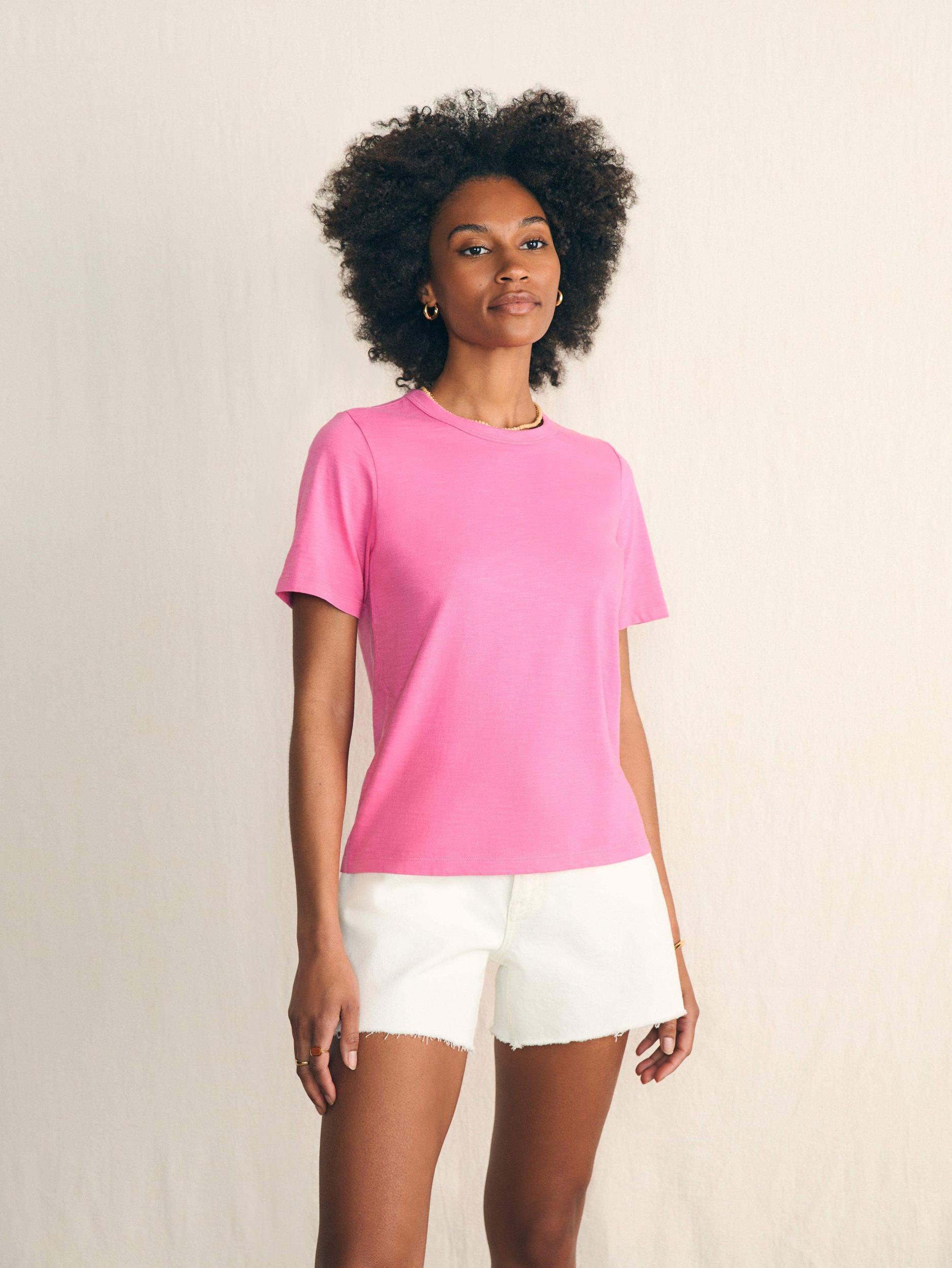 Sunwashed Crew Tee - Cone Flower Female Product Image