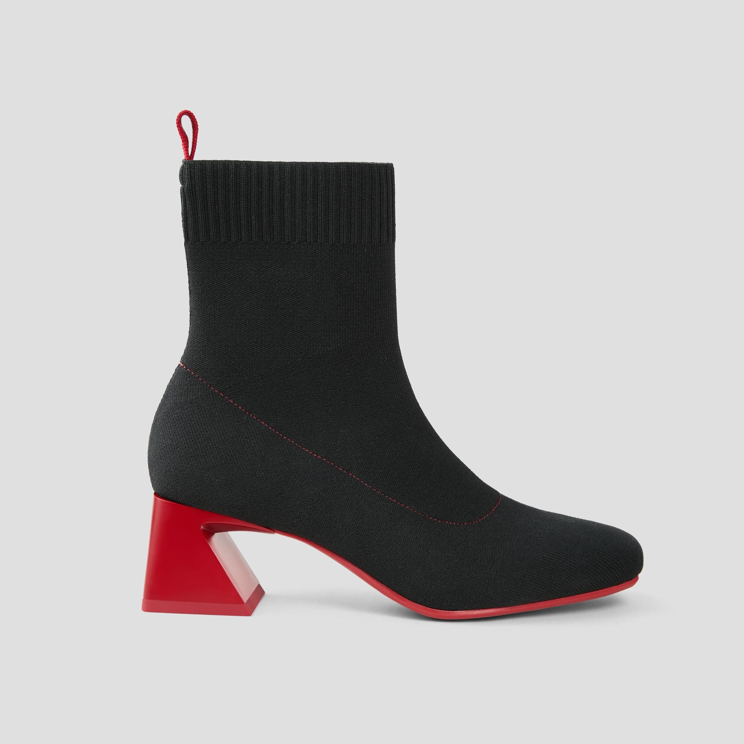 Square-Toe Water-Repellent Heeled Boots (Rafaella) Product Image