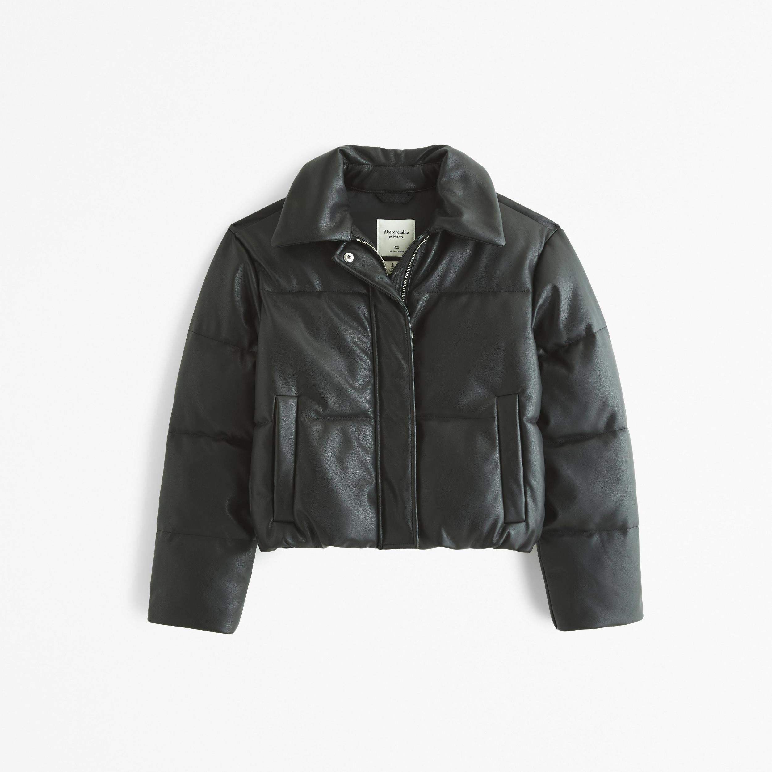 Cropped Velvet Puffer Coat Product Image