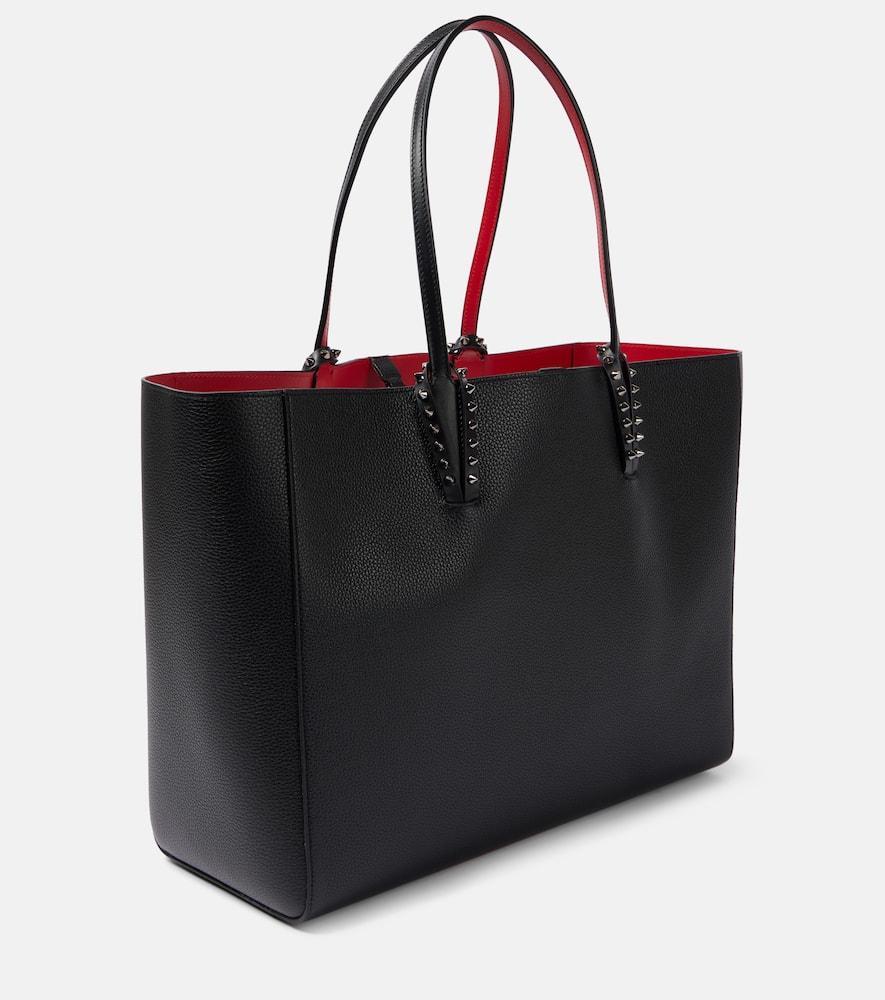 CHRISTIAN LOUBOUTIN Cabata Large Leather Tote Bag In Black Product Image