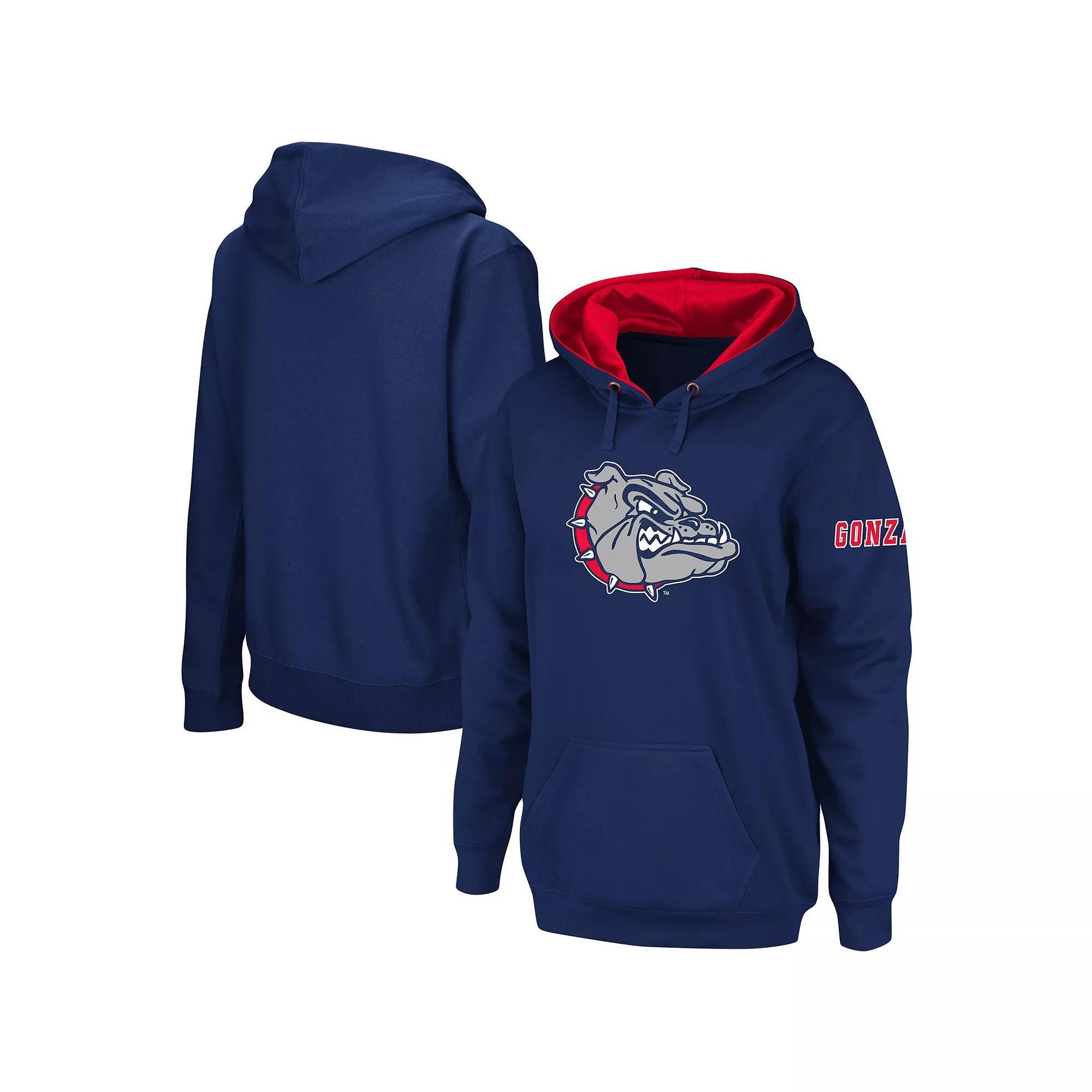 Women's Navy Gonzaga Bulldogs Team Big Logo Pullover Hoodie, Size: Medium, Zag Blue Product Image