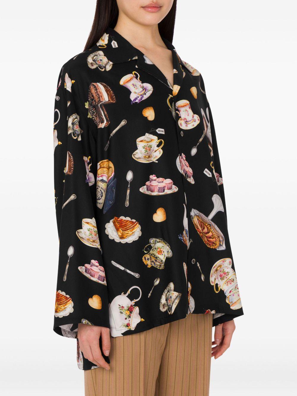 printed silk shirt Product Image