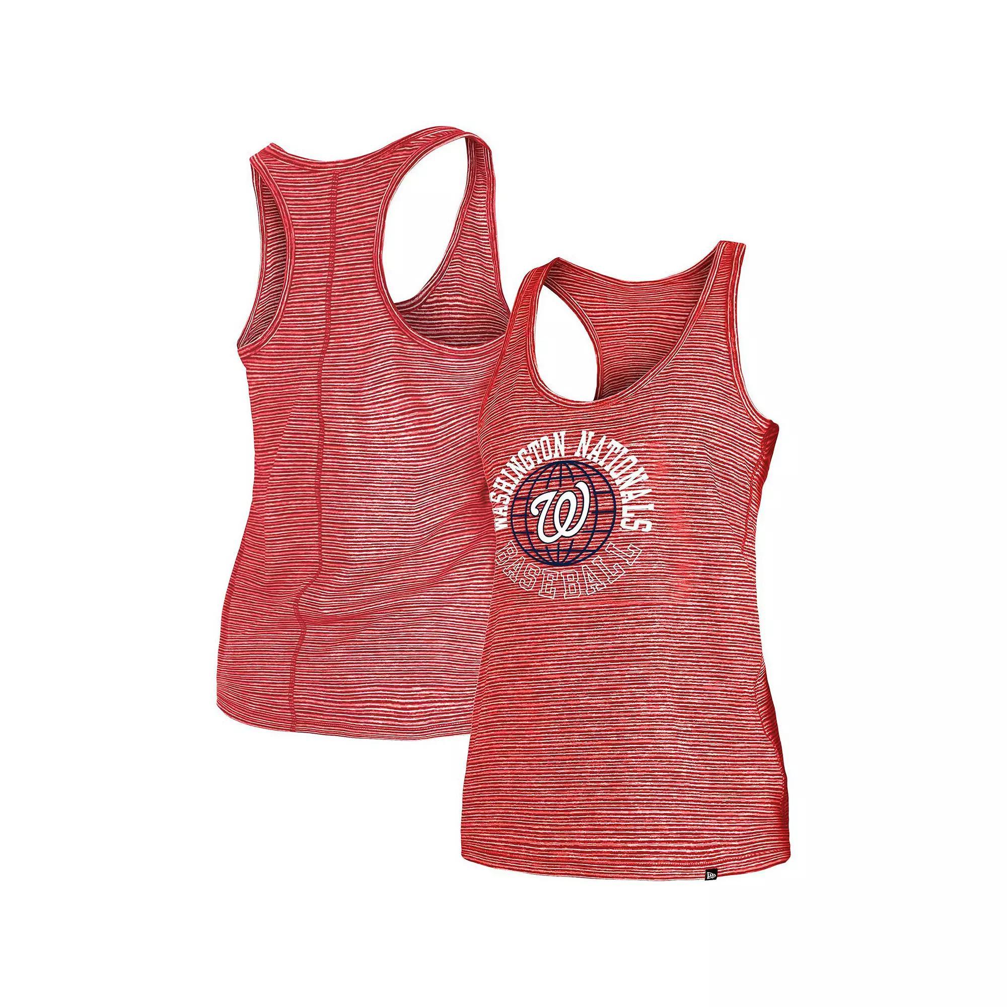 Women's New Era Red Washington Nationals Active Racerback Tank Top, Size: Large Product Image