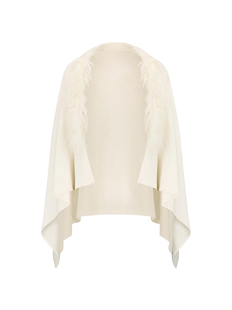 Womens Stole with Select Mongolian Lamb Trim Product Image