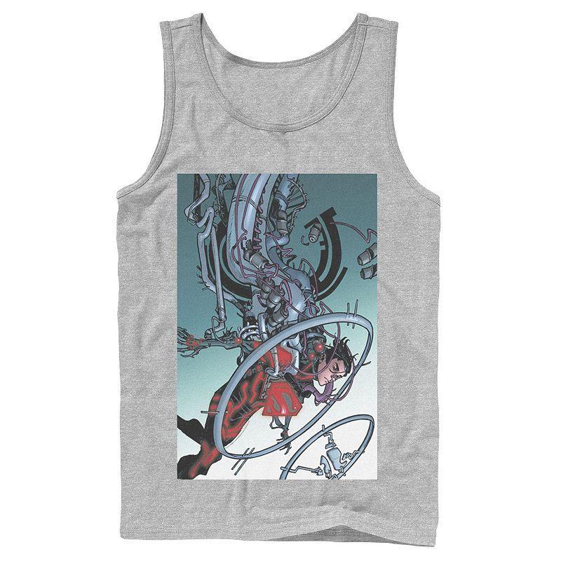 Men's DC Comics Superman Mechanics Comic Poster Tank Top, Size: XL, Black Product Image