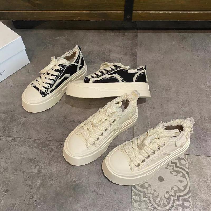 Fringed Lace-Up Platform Sneakers Product Image