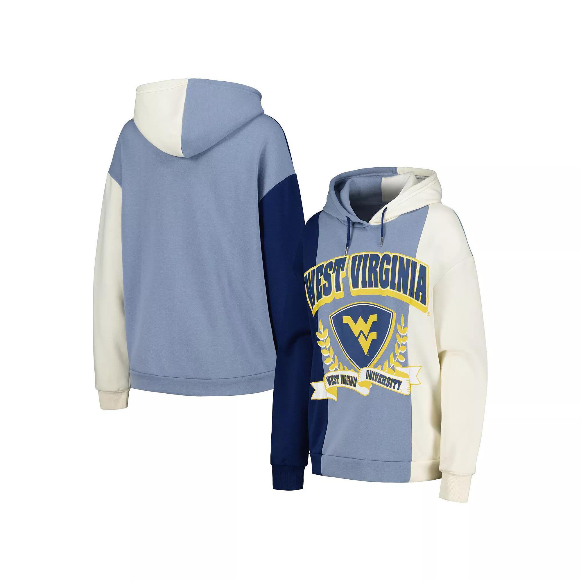 Women's Gameday Couture Navy West Virginia Mountaineers Hall of Fame Colorblock Pullover Hoodie, Size: 2XL, Blue Product Image