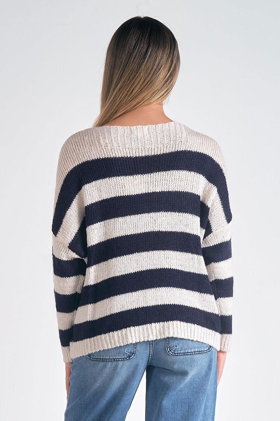 Stripe Vee Sweater Product Image