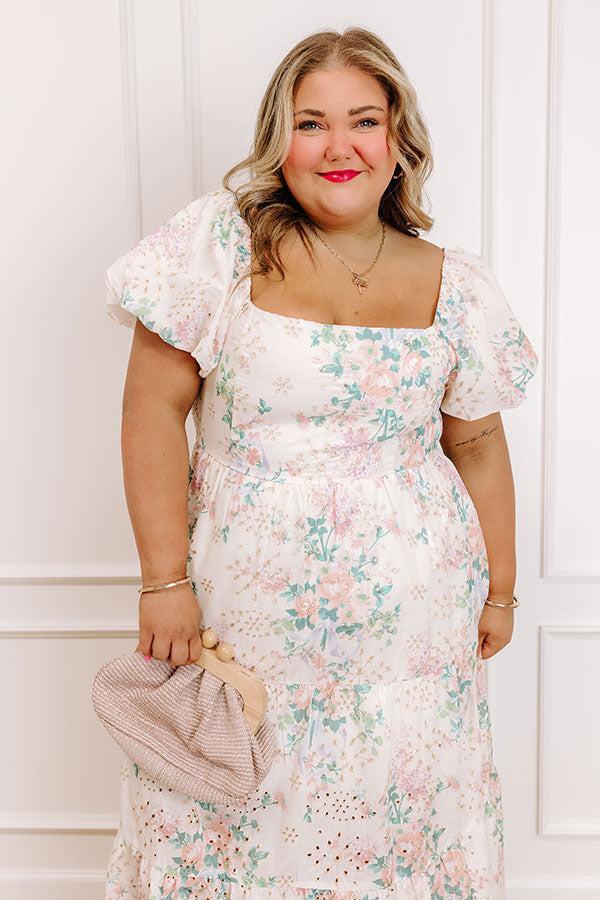 Wrapped in Romance Eyelet Floral Maxi Dress Curves Product Image