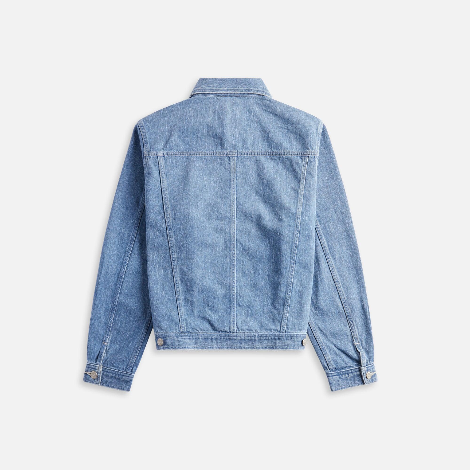 Auralee Selvedge Faded Light Denim Blouson - Washed Indigo Male Product Image