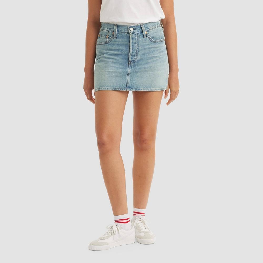 Women's Levi's® A-Line Button Front Mini Skirt, Size: 31(US 12)Medium, Purple Perfect Cord Product Image