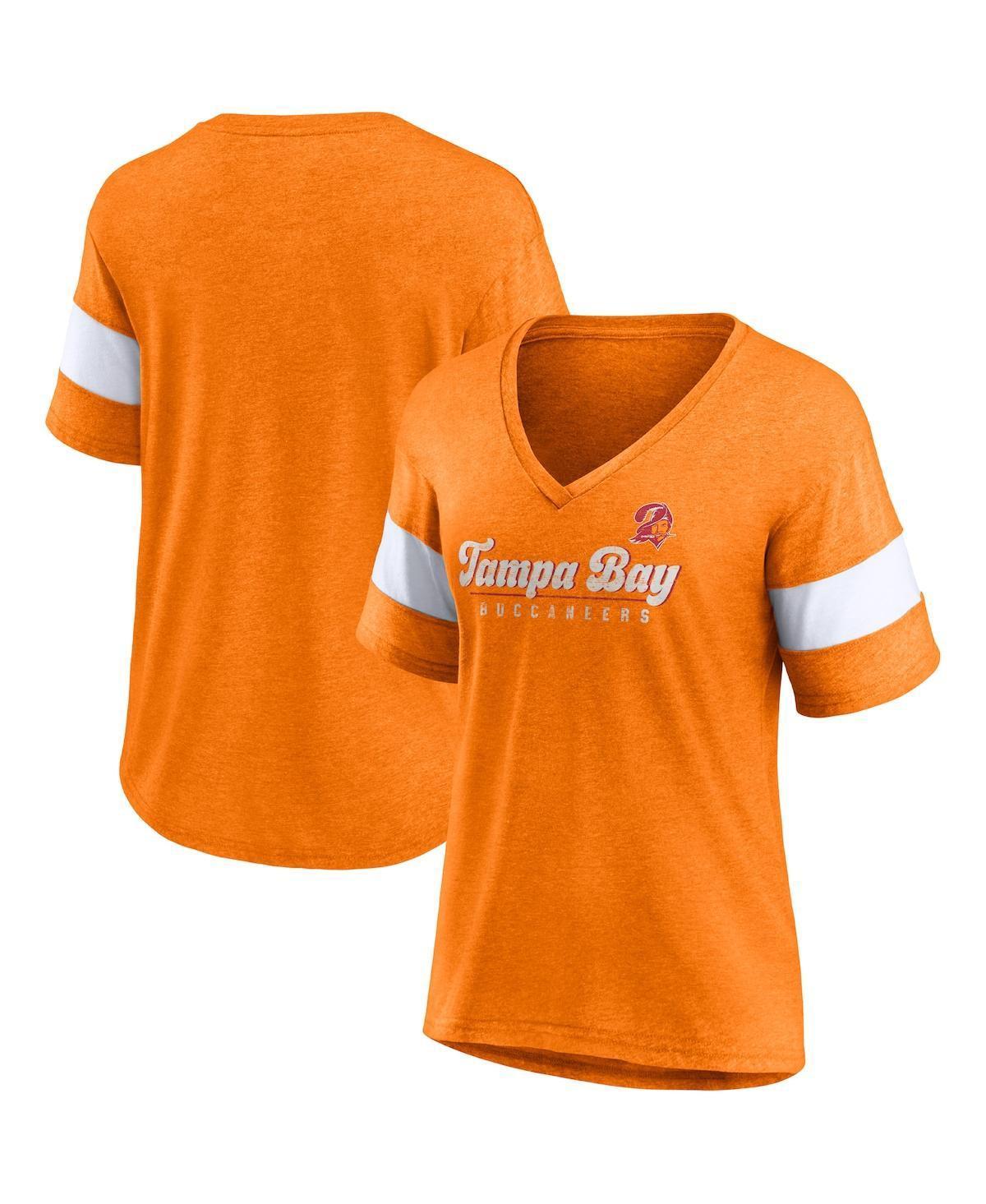 Women's Fanatics Branded Heathered Gray Cleveland Browns Give It All Half-Sleeve V-Neck T-Shirt, Size: 2XL, Grey Product Image