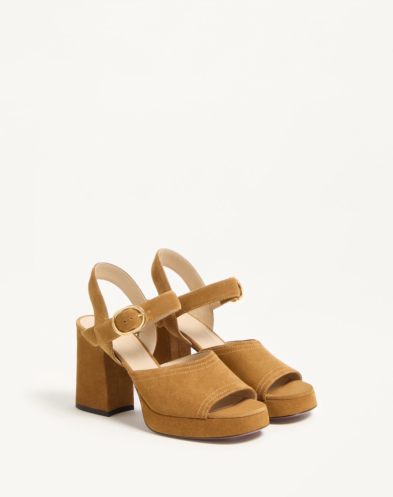 FAWCETTE PLATFORM CRUST LEATHER SANDAL 100MM Product Image