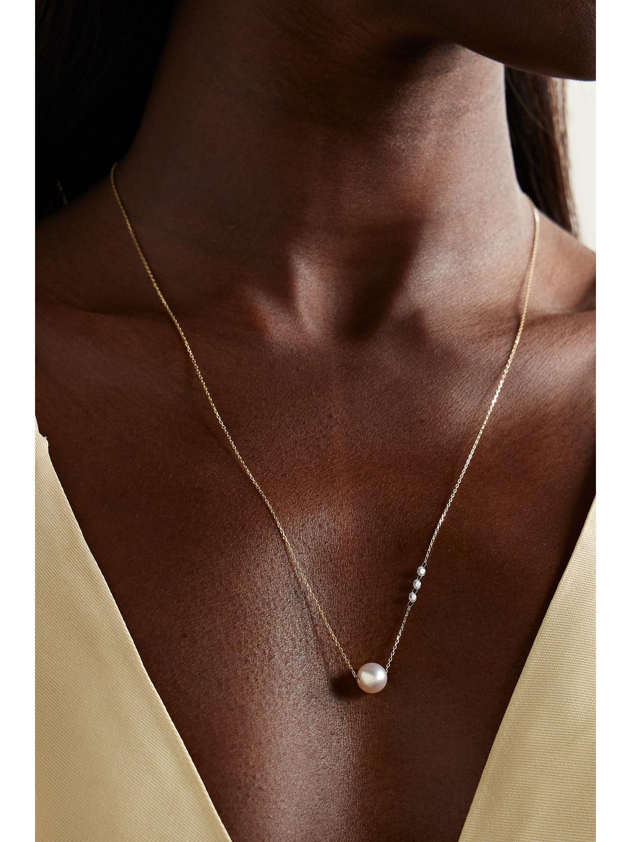 MIZUKI 14-karat Gold, Pearl And Diamond Necklace Product Image