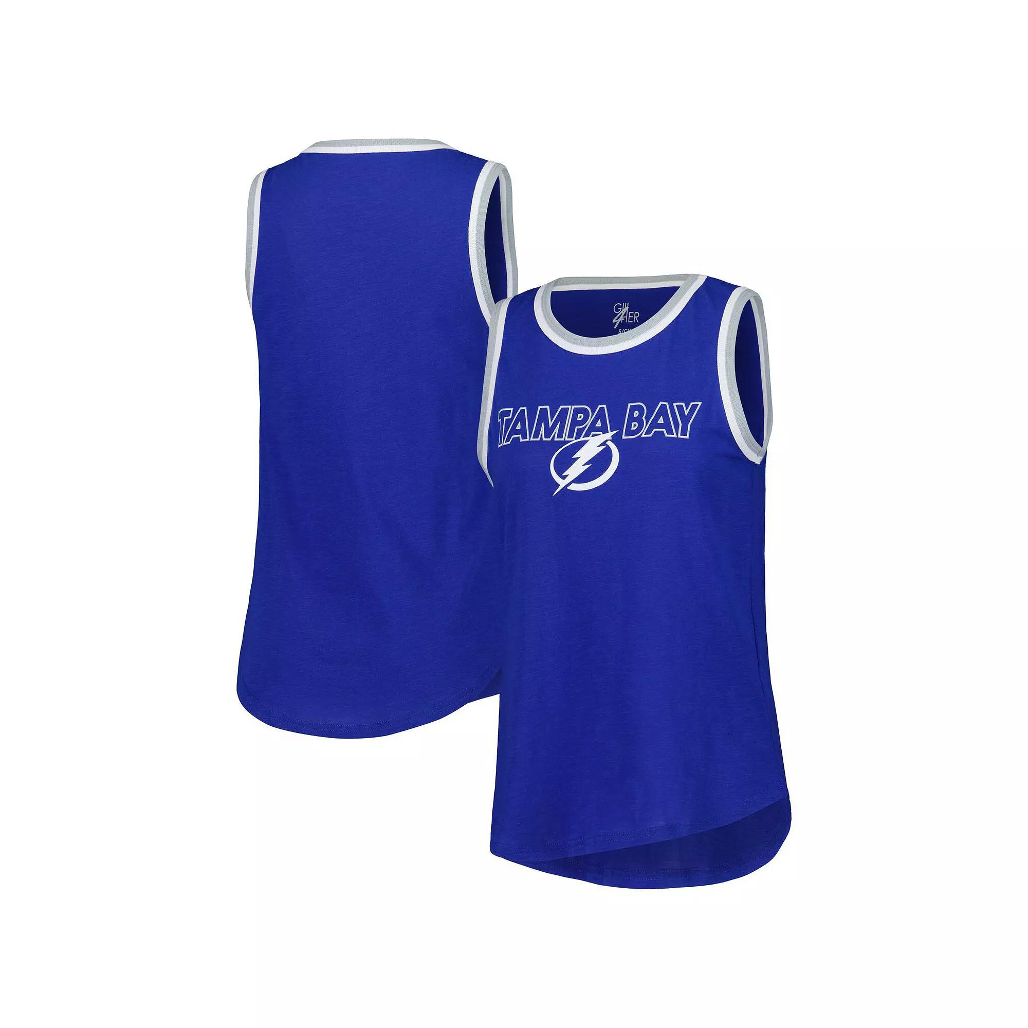 Women's G-III 4Her by Carl Banks Blue Tampa Bay Lightning Strategy Tank Top, Size: Large, Lgh Blue Product Image