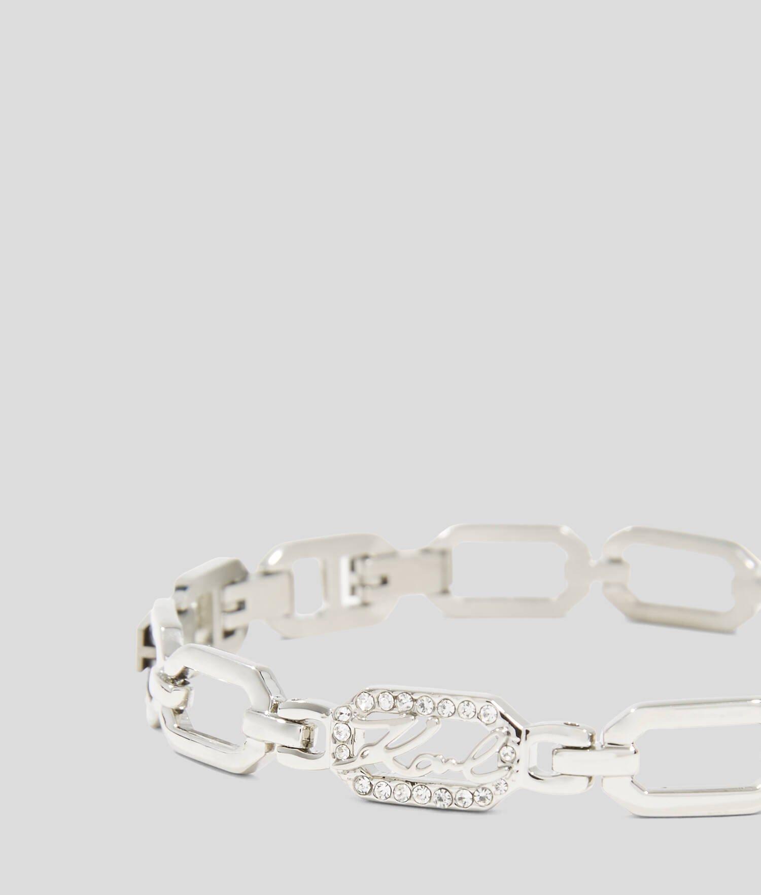 KARL SIGNATURE PAVÉ CHAIN BRACELET Product Image