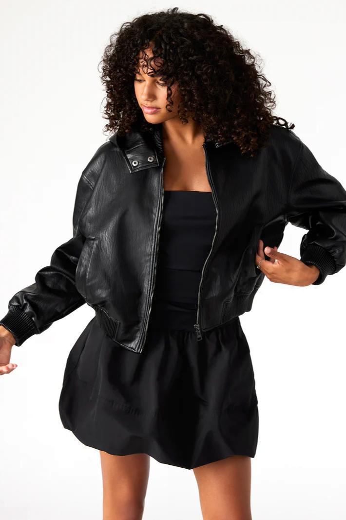 Zepheyra Faux Crop Jacket Product Image