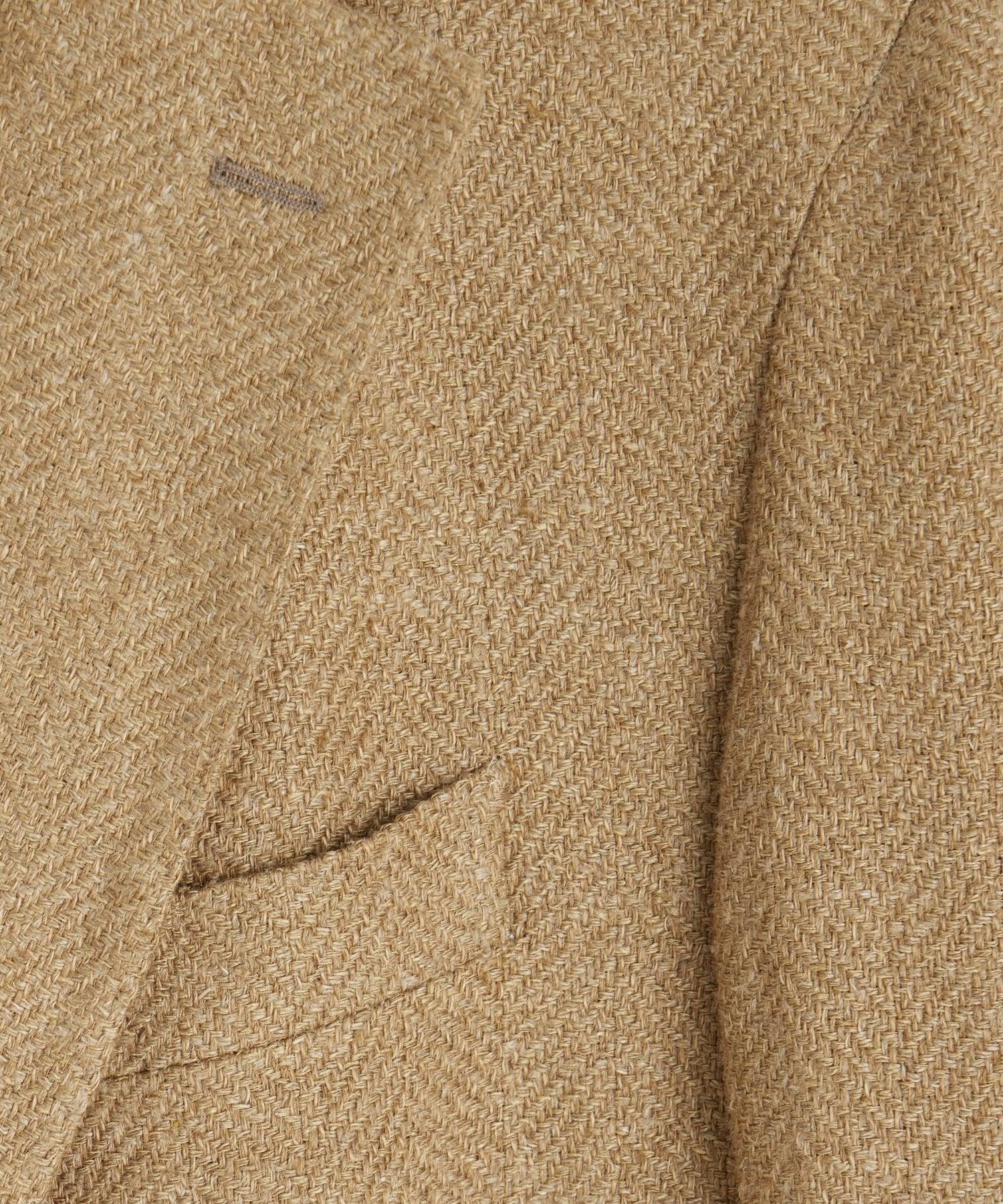 Italian Linen Silk Sport Coat in Burlap Product Image