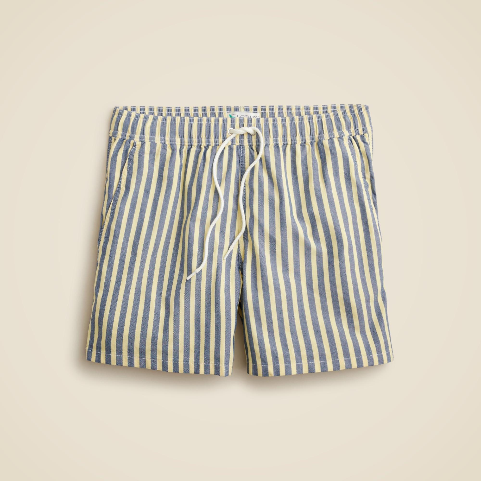 6" swim trunk in cotton-nylon blend oxford Product Image