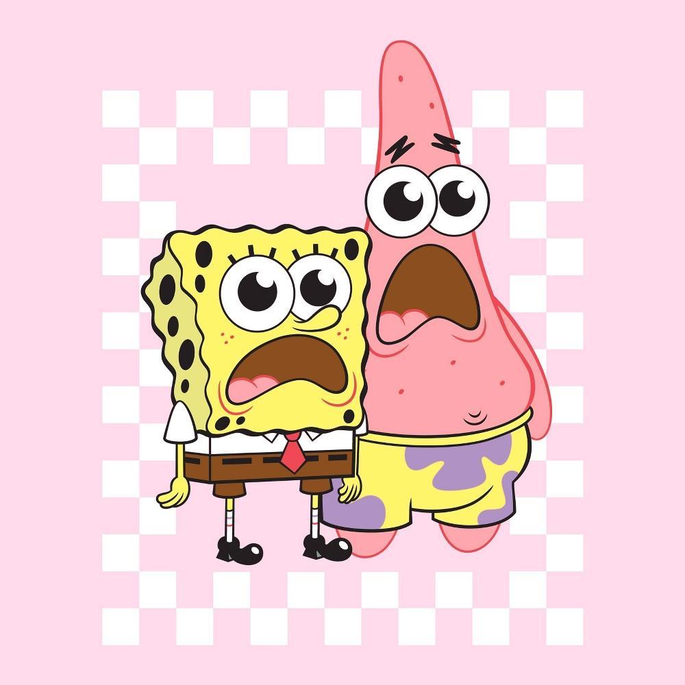 Men's SpongeBob and Patrick Yelling Short Sleeve Graphic T-Shirt - Light Product Image
