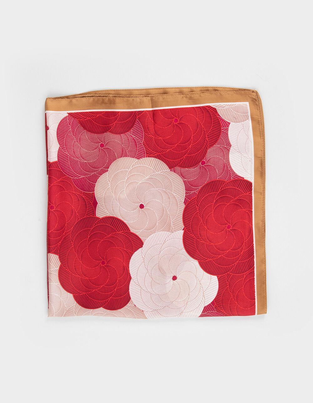 FULL TILT Floral Print Satin Scarf - RED Product Image