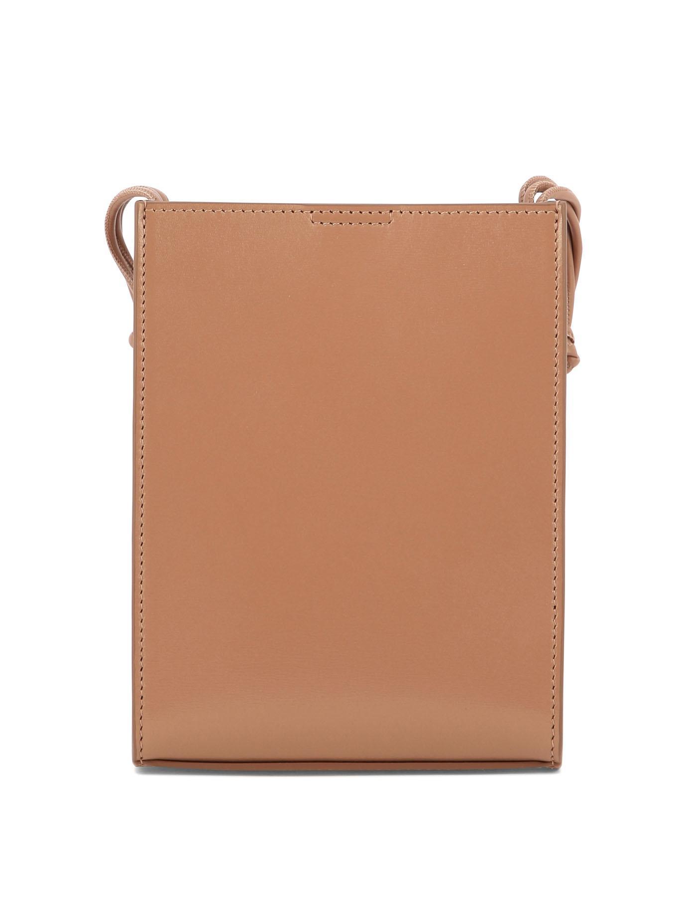 JIL SANDER Small Tangle Leather Crossbody Bag In Pink Product Image