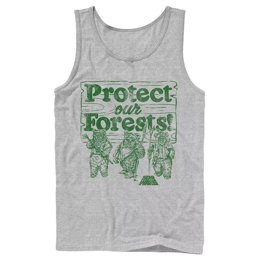 Men's Star Wars Ewoks Protect Our Forests Camp Tank Top, Size: Large, Athletic Grey Product Image