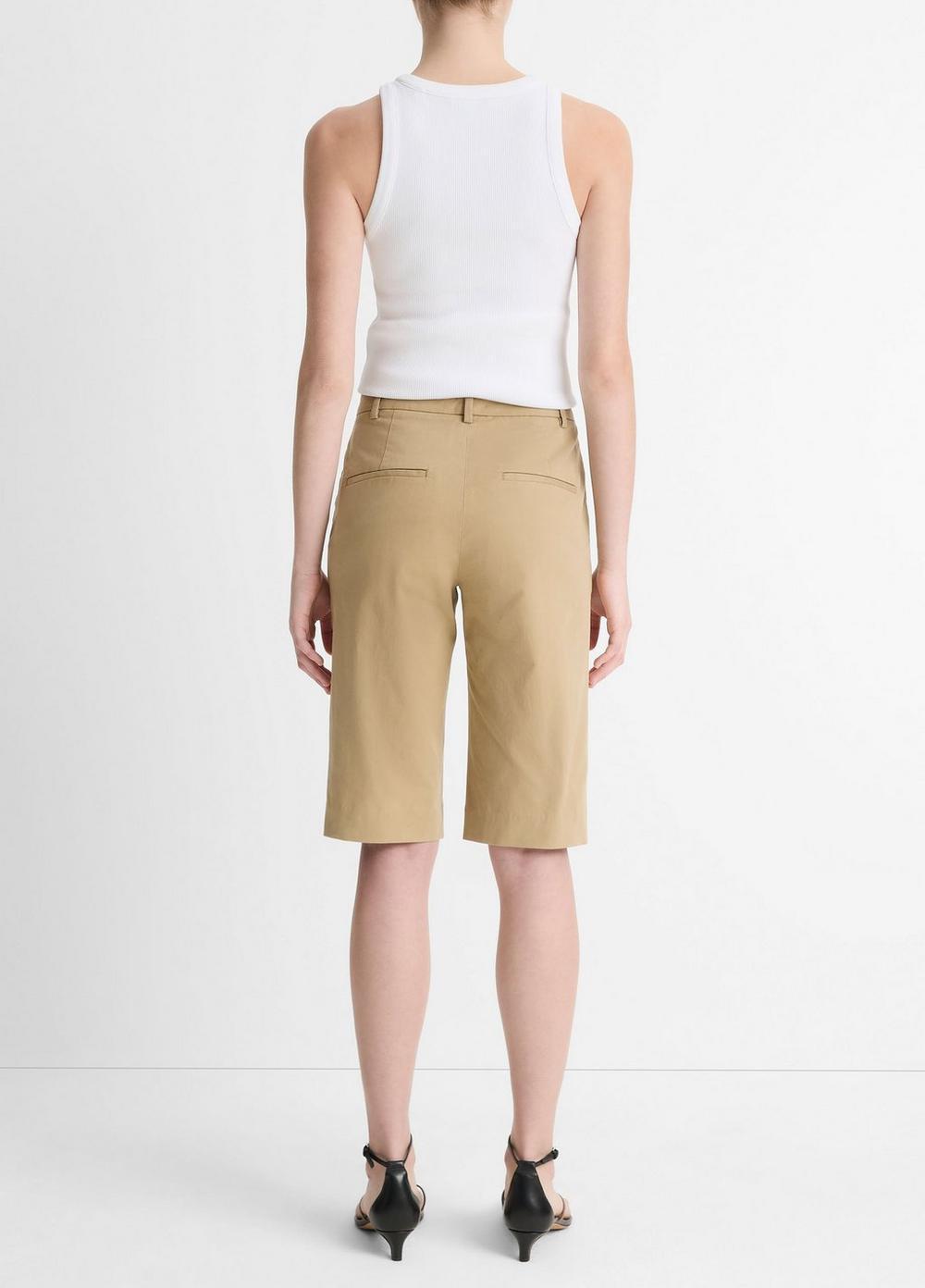 Womens Italian Stretch-cotton Chino Short, Coastal Blue, Size 0 Vince Product Image
