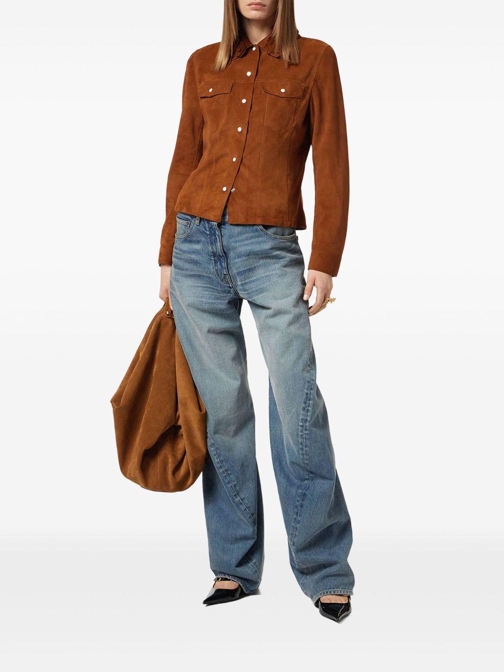 floral suede jacket Product Image