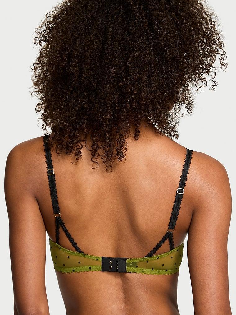 Sheer Rose Dot Quarter-Cup Demi Bra Product Image