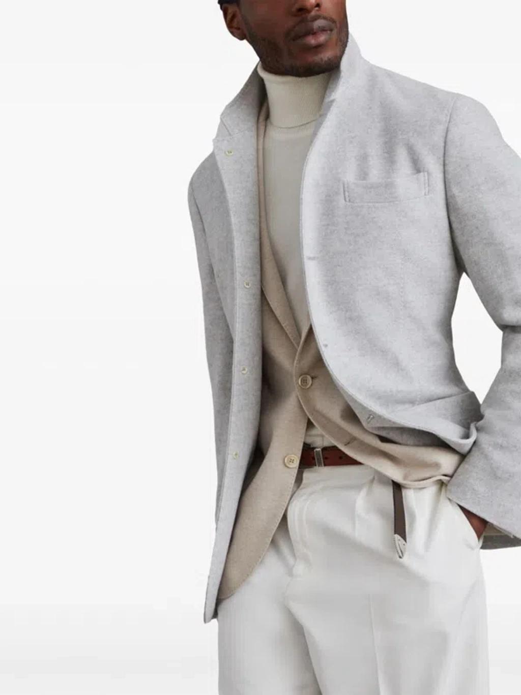 BRUNELLO CUCINELLI Chaqueta Casual - Gris Product Image
