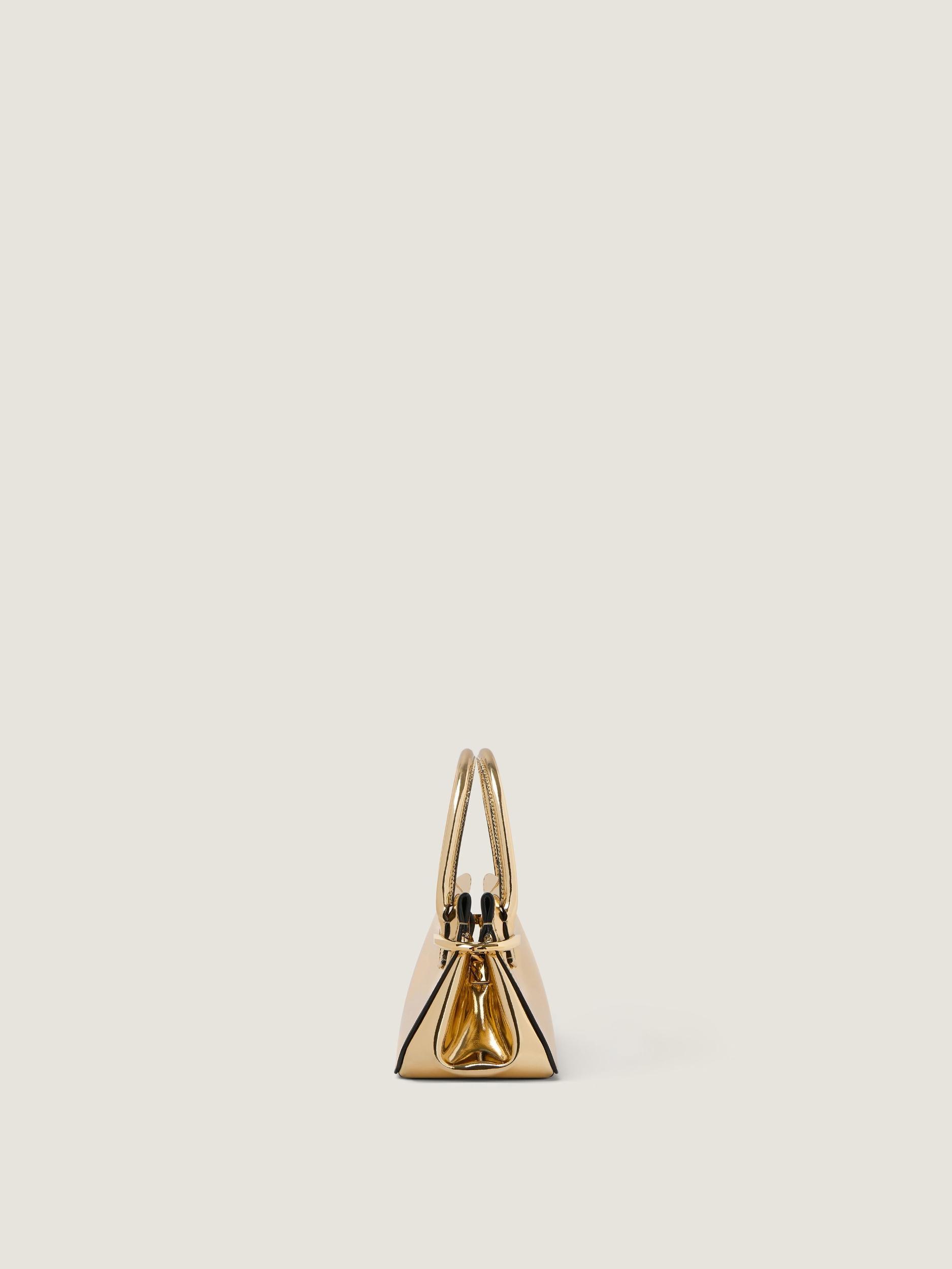 Mini Pinch bag in mirror effect leather Product Image