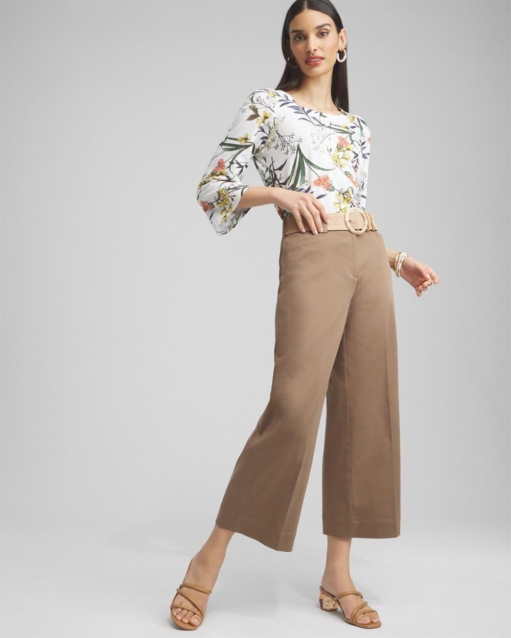 Cotton Sateen Cropped Pants Product Image